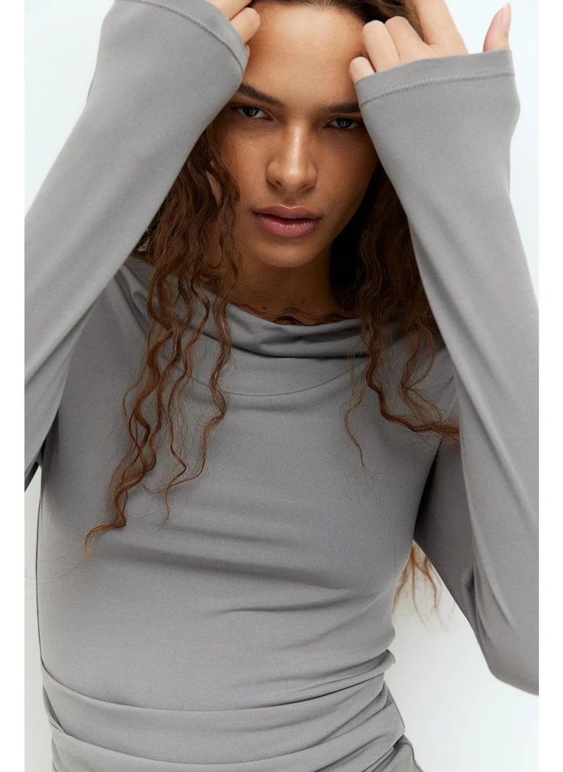 H&M Draped jersey top