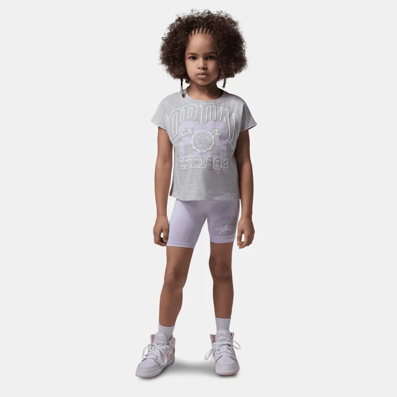 Kids' Boxy T-Shirt and Bike Shorts Set
