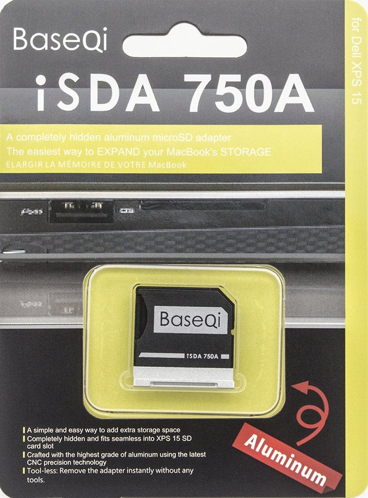 BaseQi Aluminum microSD Adapter for Dell XPS 15" (Model 9550) y. 2016 - Image 2