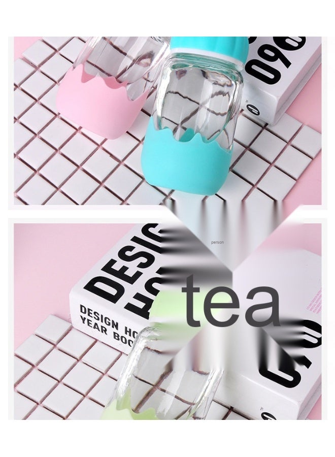 NIBEMINENT Glass Travel Cup Tea Infuser Portable Travel Tea Bottle - Image 3