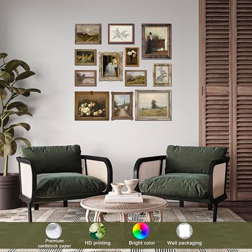 LANCHI95 12 Pcs Vintage Wall Art Decor, Vintage Art Prints, Vintage Posters for Room, Moody gallery wall art, Eclectic French Country Pictures Wall Decor for Bedroom (UNFRAMED) - Image 4