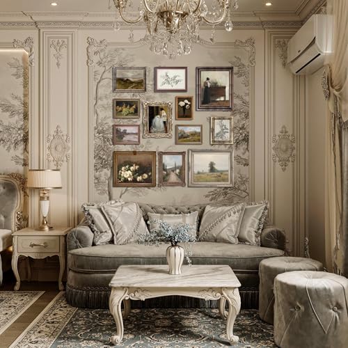 LANCHI95 12 Pcs Vintage Wall Art Decor, Vintage Art Prints, Vintage Posters for Room, Moody gallery wall art, Eclectic French Country Pictures Wall Decor for Bedroom (UNFRAMED) - Image 3