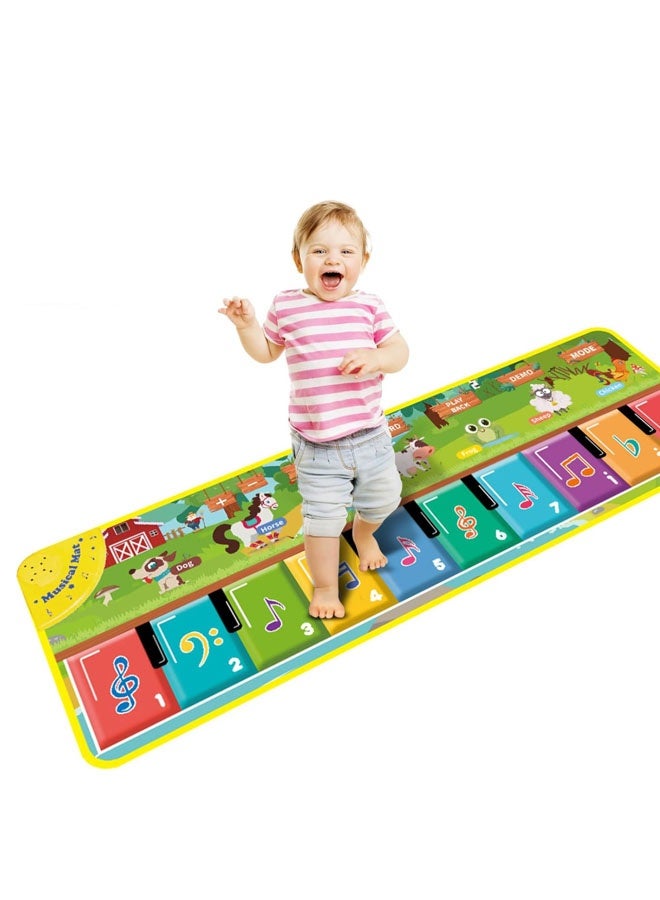 Sunbath Piano Music Dance Mat,Baby Musical Mat,Piano Toys for Toddlers with Animal Sounds Blanket Touch Playmat Gift Toys for 3 4 5 6 Year Old Boy Girl Gifts - Image 1