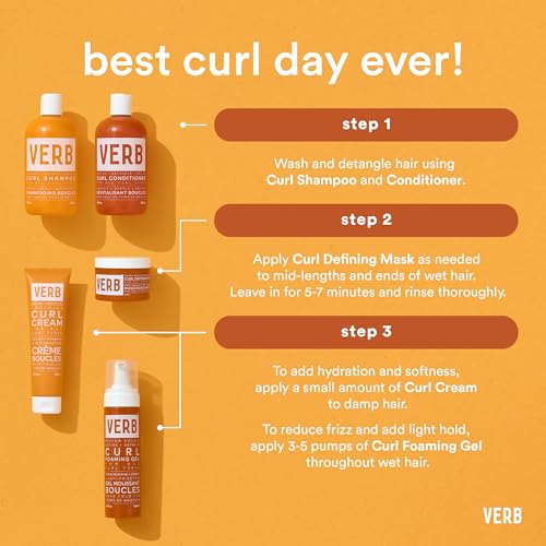 VERB Curl Shampoo + Conditioner Duo, 12 fl oz - Cleanse and Smooth - Frizz Control + Definition- Vegan, No Parabens or Harmful Sulfates - Image 2