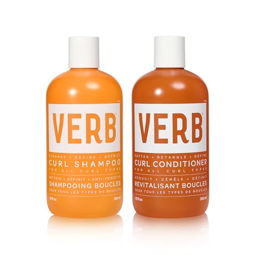 VERB Curl Shampoo + Conditioner Duo, 12 fl oz - Cleanse and Smooth - Frizz Control + Definition- Vegan, No Parabens or Harmful Sulfates - Image 1