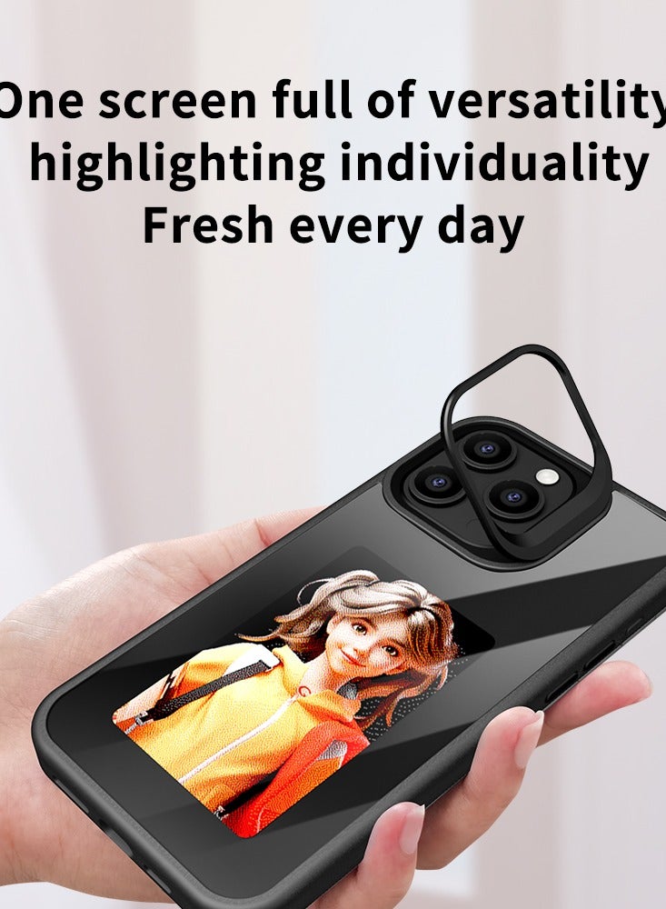 Smart Ink Phone Case,DIY Ink Screen,Compatible with IPhone16Pro,black - Image 2