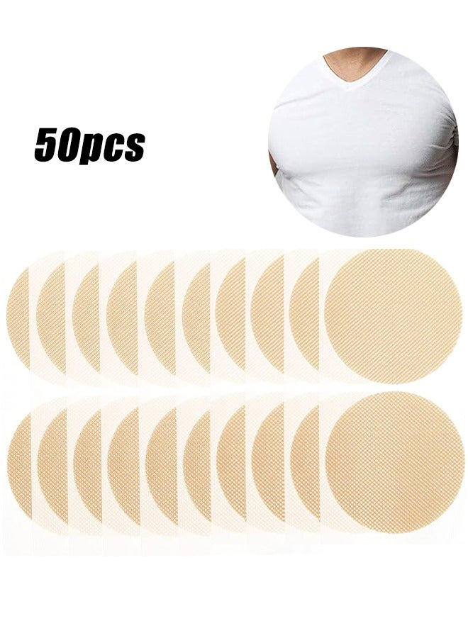 50 Pairs Nipple Cover for Men, Disposable Nipple Pasty Stickers, Breathable Invisible Chest Sticker Anti-Convex Chest Patch, Anti-Friction Stickers for Men Running Sporting - Image 1