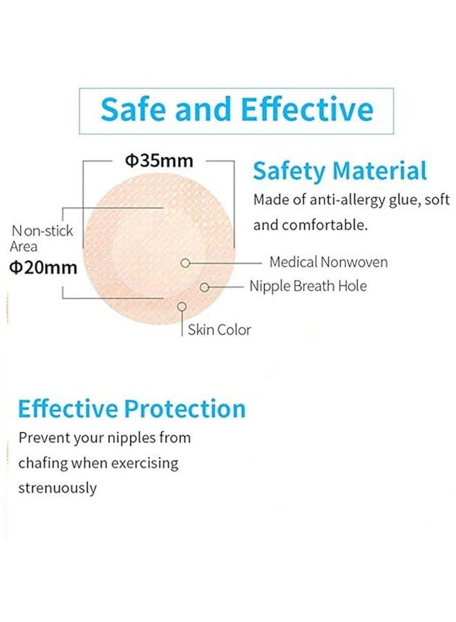 50 Pairs Nipple Cover for Men, Disposable Nipple Pasty Stickers, Breathable Invisible Chest Sticker Anti-Convex Chest Patch, Anti-Friction Stickers for Men Running Sporting - Image 2