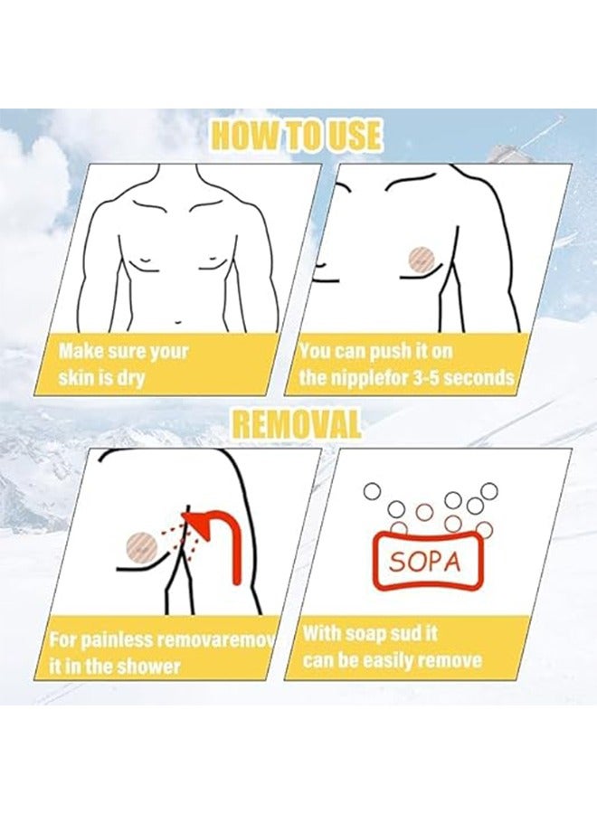 50 Pairs Nipple Cover for Men, Disposable Nipple Pasty Stickers, Breathable Invisible Chest Sticker Anti-Convex Chest Patch, Anti-Friction Stickers for Men Running Sporting - Image 5