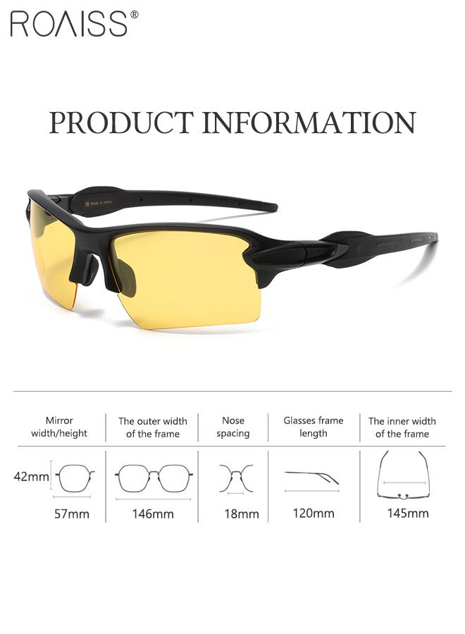 roaiss Polarized Night Vision Glasses for Driving, UV400 Protection Sun Glasses, Fashion Anti-glare Sun Shades for Men Fishing, Traveling, Golfing, 57mm - Image 3