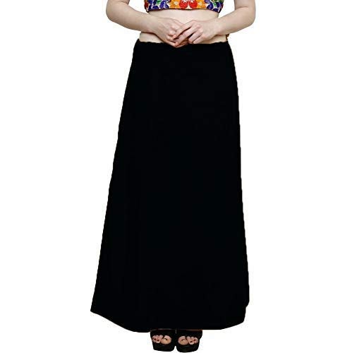DESI DHANG Women's Cotton Readymade Saree Petticoats(Free Size) (Black) - Image 1