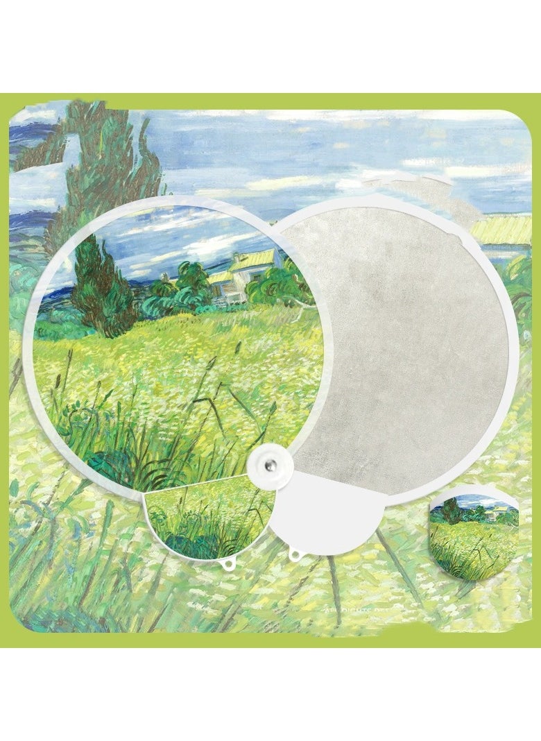 EBMINI - Van Gogh Oil Painting Green Rose Reflective Board - Image 1
