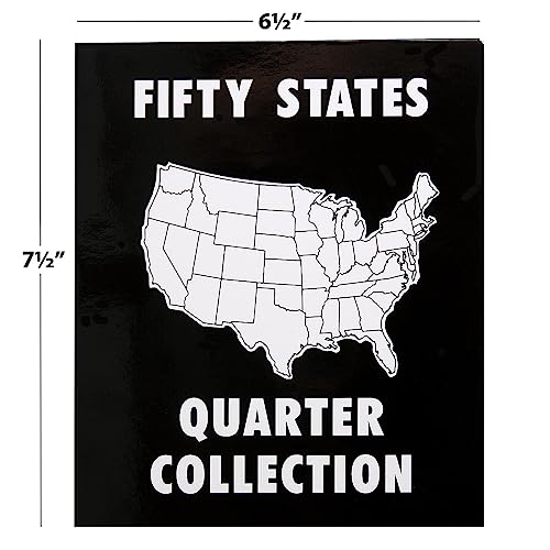 Current Collector 50 States Quarter Album - 1999-2009 Hard Cover United States Coin Collection Holder & Display Book, American History, Fun & Educational Currency Collection, 12-¾” x 7-½” Organizer - Image 2