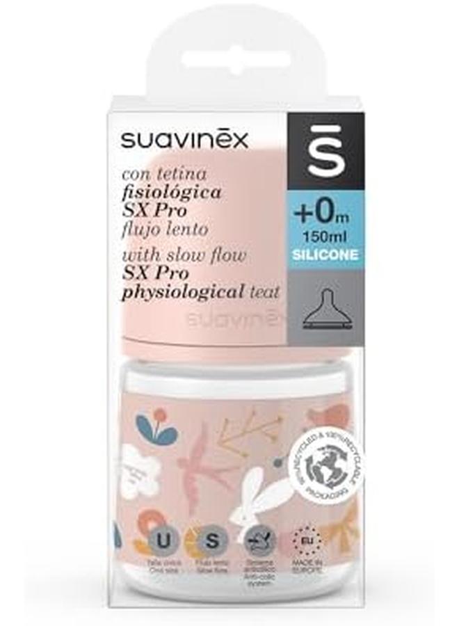 SUAVINEX Sx Pro Feeding Wide Neck Physiological Silicone Teat Bottle 0 Months 150Ml S Fs Forest Baige - Image 3