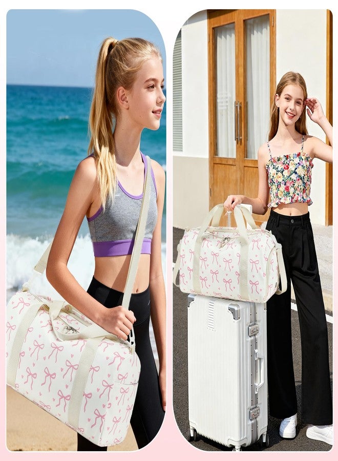 LOIDOU Duffle Bag for Gym Sports Women Girls Workout Weekender Bag with Shoe Compartment and Wet Pocket - Image 2