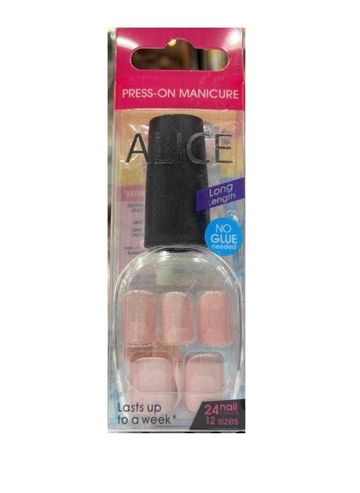 PRESS ON MANICURE NO GLUE NEEDED NAILS 24PCS