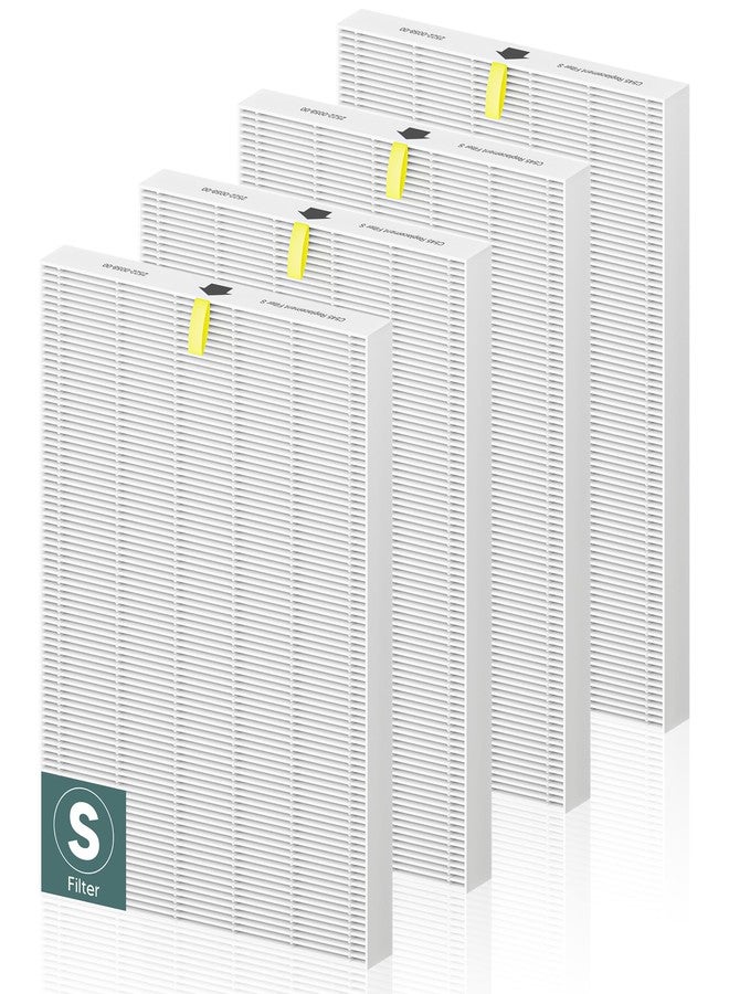 PETOX 4 Pack C545 Replacement Filter S for Winix C545 Air Purifier, Compatibe with Winix C545 Replacement Filter, Replace 1712-0096-00 and 2522-0058-00 - Image 1
