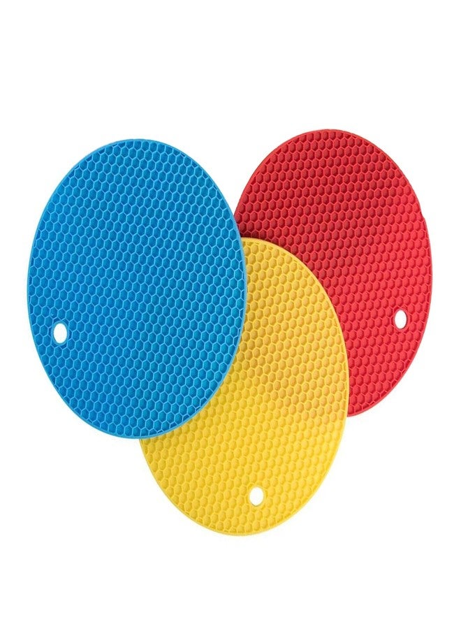 Oblivion Silicone Hot Mat, Heat-Resistant & Multipurpose Pot Holder, Flexible and Durable Surface Protector, Soft Non-Slip & Colorful Silicone Mat for Kitchen Counter (Random Color - Pack of 5) - Image 1