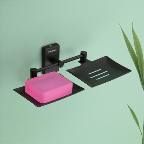 Sanmay Stainless Steel Double Victoria Bathroom Wall Mounted Soap Dish - Image 5