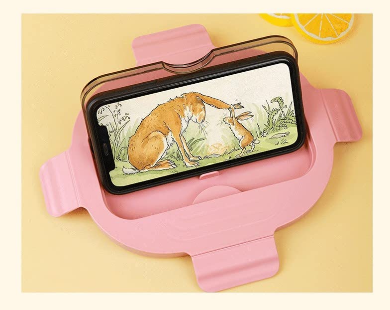 TEMSON Lunch Box for Kids - Lunch Boxes for Office Men, Tiffin Box for Kids, Men and Women, Lunch Box with 2 Compartments – 1350 ML (LB-8897) (Pink) - Image 3