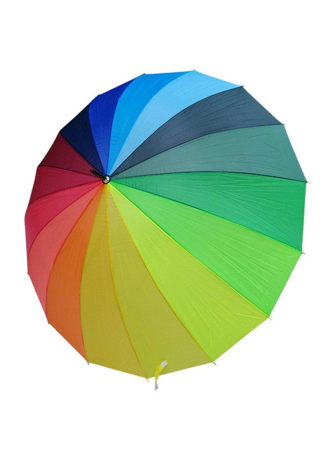 VIBGYOR PRODUCTS مظلة قوس قزح من فيبجور للنساء والرجال، متعددة الألوان، حجم كبير - Image 2