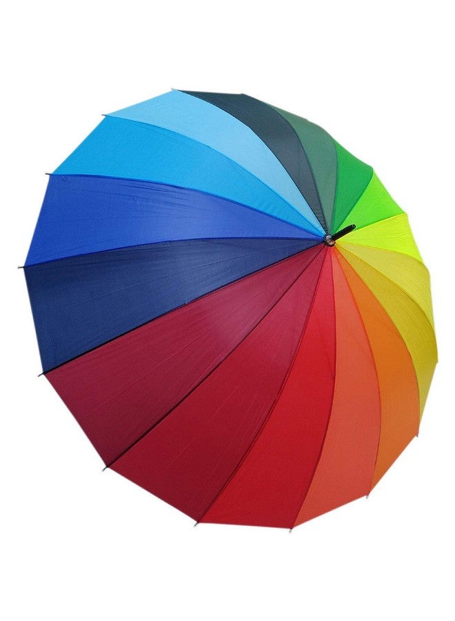 VIBGYOR PRODUCTS مظلة قوس قزح من فيبجور للنساء والرجال، متعددة الألوان، حجم كبير - Image 5