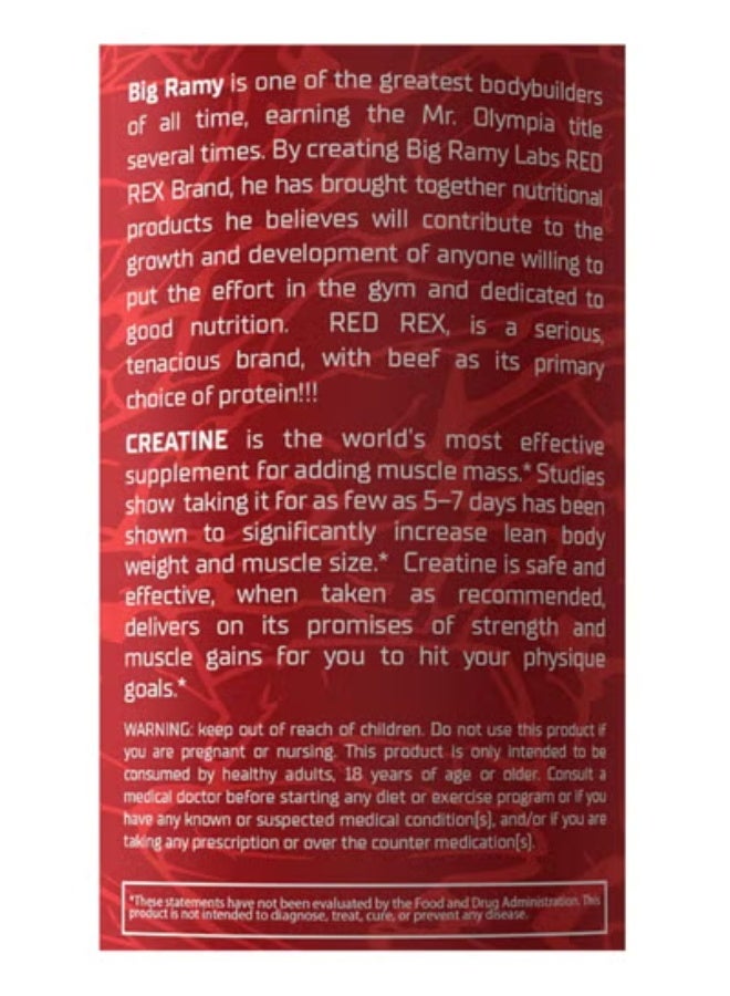 مختبرات رامي الكبرى كرياتين ريد ريكس ٥٠٠٠ ملغ - بدون نكهة، ٣٠٠ غرام | كرياتين أحادي الهيدرات عالي النقاء لتحسين الأداء - Image 2