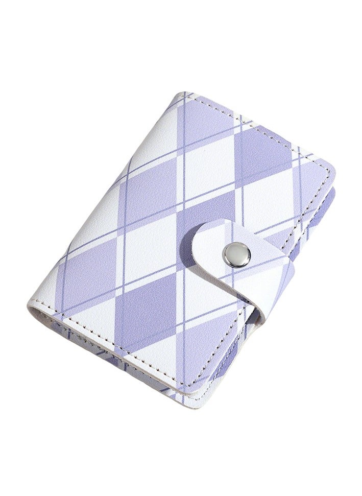 Generic Diamond Pattern Card Wallet Card Holder Business Card Organizer Multi-card Slot Bank Card ID Holder For Women  - Image 1