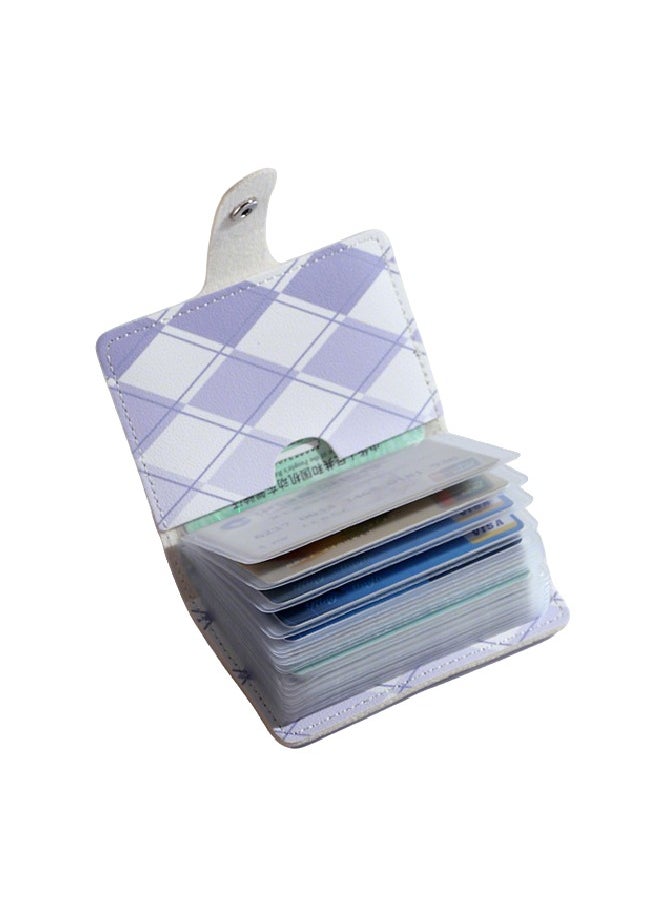Generic Diamond Pattern Card Wallet Card Holder Business Card Organizer Multi-card Slot Bank Card ID Holder For Women  - Image 2