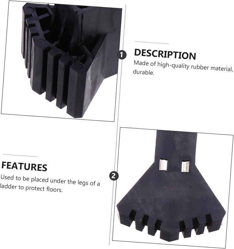 8 Pcs Black Non Skid Ladder Feet Covers Anti Slip Pads For Folding Ladders Indoor Outdoor Use - Image 5