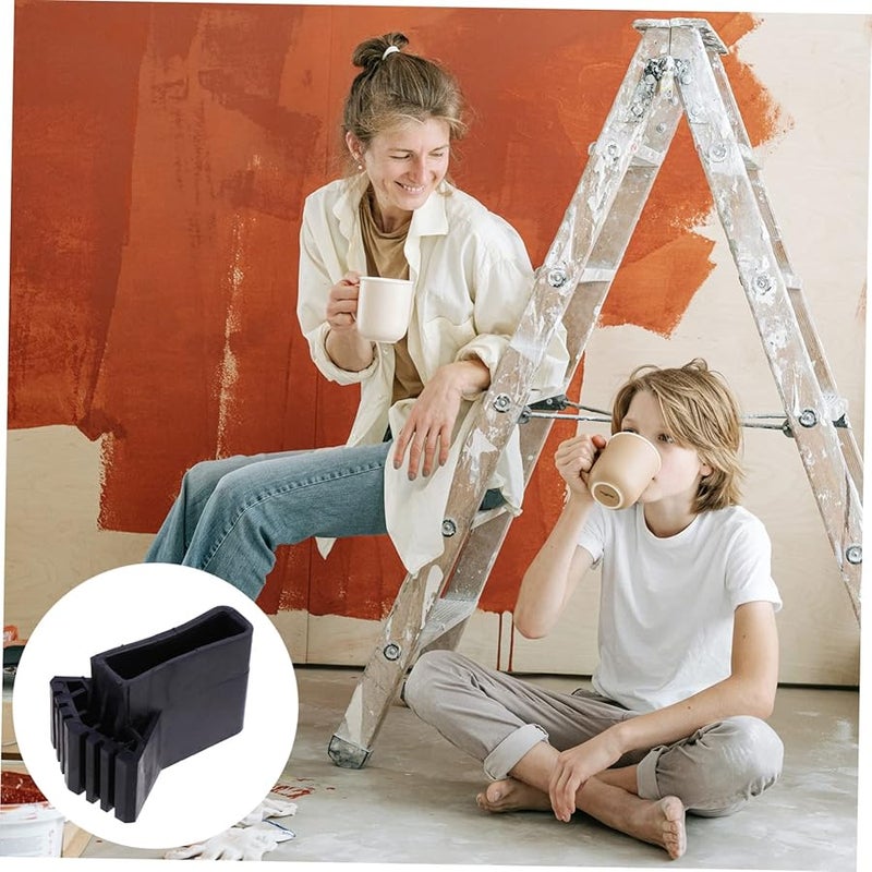 8 Pcs Black Non Skid Ladder Feet Covers Anti Slip Pads For Folding Ladders Indoor Outdoor Use - Image 3