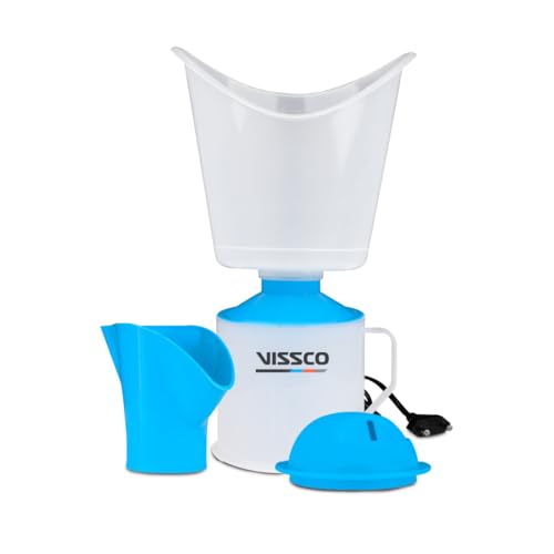 Vissco 3-in-1 Steam Vaporizer for Cold, Cough & Facial | Compact, Safe & Multifunctional Steamer with Skincare Benefits | Home Spa & Nasal Relief Machine | Durable Build with Attachments - Image 1