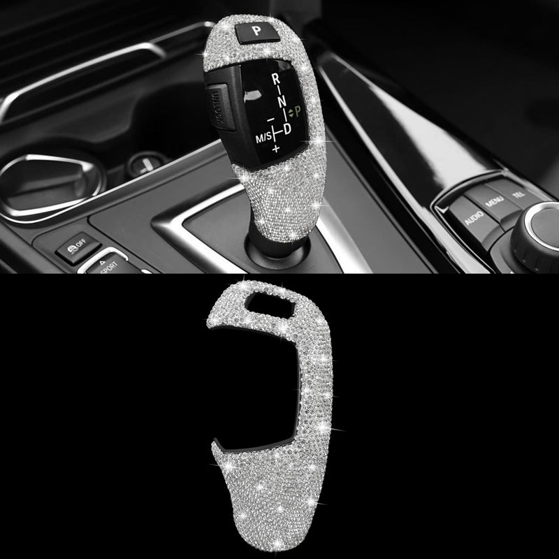 TOMALL Bling Gear Shift Knob Cover Compatible with BMW Car Gear Shifter Cover for 1 2 3 4 5 6 Series 3GT 5GT X3 X4 X5 X6 F30 F20 F21 F22 Gear Lever Cover for Car Bling Interior Accessories Model B - Image 2