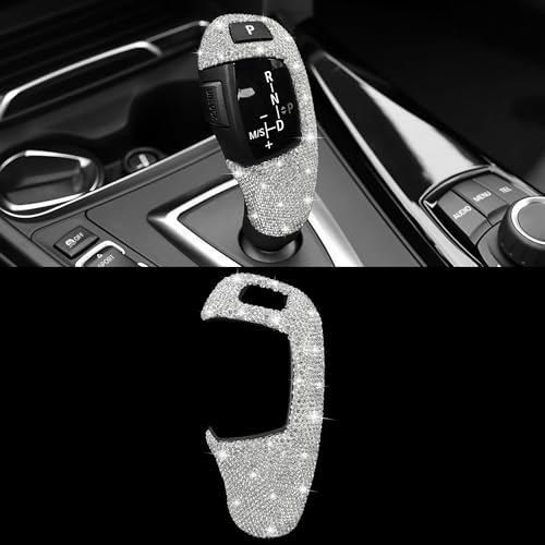 TOMALL Bling Gear Shift Knob Cover Compatible with BMW Car Gear Shifter Cover for 1 2 3 4 5 6 Series 3GT 5GT X3 X4 X5 X6 F30 F20 F21 F22 Gear Lever Cover for Car Bling Interior Accessories Model B - Image 1