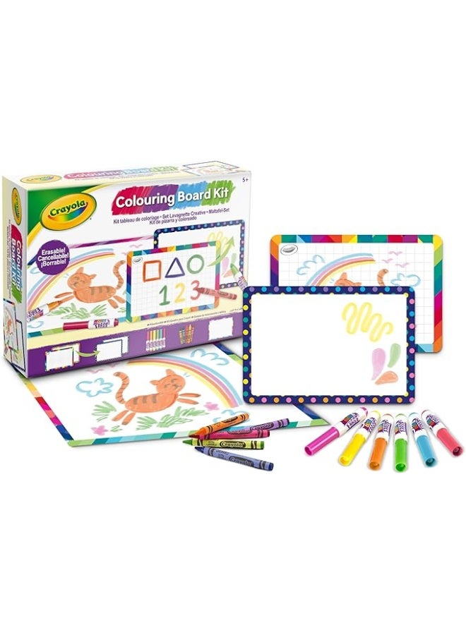 Crayola مجموعة لوح أبيض إبداعية، تلوين وكتابة، نشاط تعليمي وإبداعي للأطفال مع أقلام ماركر وشمع، للأعمار 5 سنوات فما فوق - Image 1