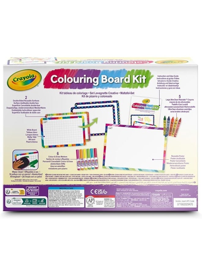 Crayola مجموعة لوح أبيض إبداعية، تلوين وكتابة، نشاط تعليمي وإبداعي للأطفال مع أقلام ماركر وشمع، للأعمار 5 سنوات فما فوق - Image 4