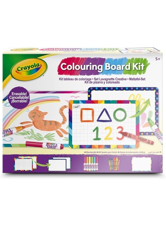 Crayola مجموعة لوح أبيض إبداعية، تلوين وكتابة، نشاط تعليمي وإبداعي للأطفال مع أقلام ماركر وشمع، للأعمار 5 سنوات فما فوق - Image 2