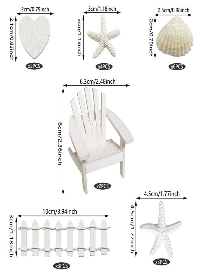 KEEPARTY Beach Cake Topper Wedding Cake Topper Wooden Adirondack Miniature Beach Chair Mini Doll Furniture Top Decoration for Dollhouse Wedding Anniversary Beach Theme Cake Decoration - Image 2