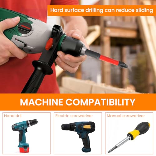 Serplex® TS2 Magnetic S2 Steel Screwdriver Bits Set, 1/4-Inch Hex Shank, S2 Steel, 6 Lengths, Quick-Change Holder, Anti-Slip, Durable for Drill & Electric Screwdrivers, Set of 12 - Image 5