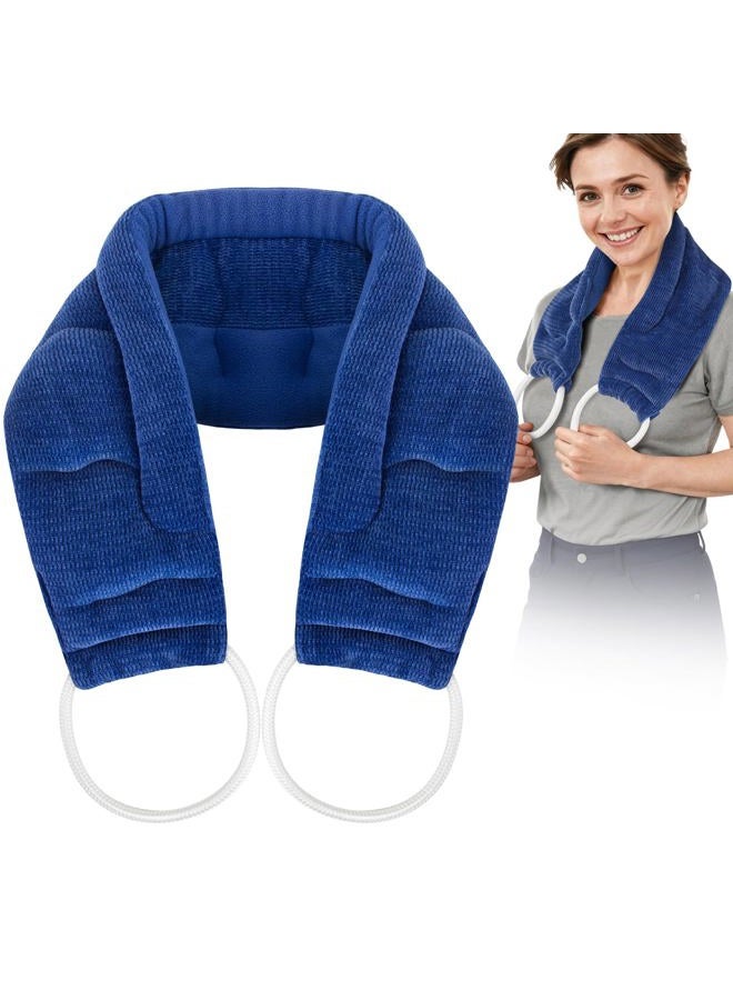 Hilph Extra Large Microwavable Heating Pad for Neck Pain, Removable Heated Neck Wrap Warmer with Moist Heat for Sore Neck, Arthritis, Muscle Pain or Cramps, Stress Relief, Weighted Bag - Image 1