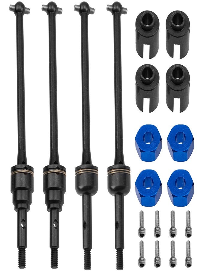 Vgoohobby 2Pairs Vgoohobby Steel Front Rear Drive Shaft CVD Driveshaft Compatible with 1/10 Traxxas Slash Rustler Stampede Hoss VXL 4X4 2WD RC Car - Image 1
