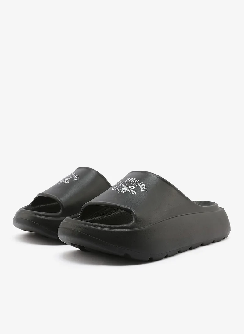 U.S. Polo Assn. black Women's Black Slides - Stylish Perfect for Casual Outfit for Women | Best Price UAE