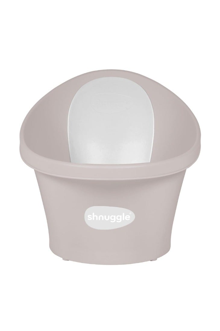 Shnuggle حوض استحمام شنجول لحديثي الولادة | دعم مدمج وظهر ناعم | مناسب من حديثي الولادة | دعم مقعد الاستحمام يشمل قابس (بيج) - Image 2