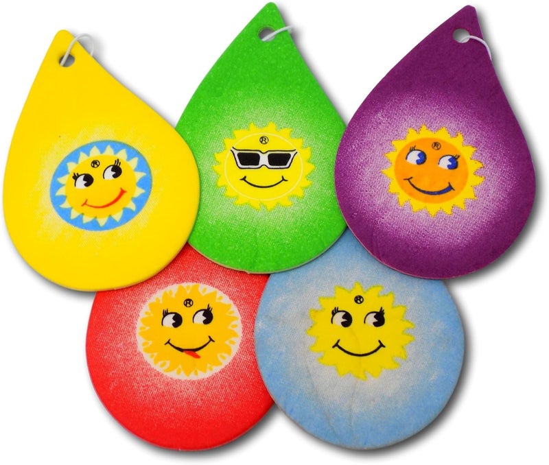 EPOSGEAR 5 Pack Assorted Tear Drops Design Car Air Fresheners - 5 Scent Variety Pack