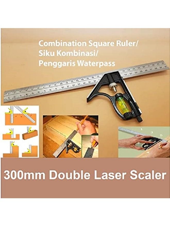 وايزأب زاوية علام استل ستيل 30سم  مزوده بميزان مياه 12 بوصه - Image 3