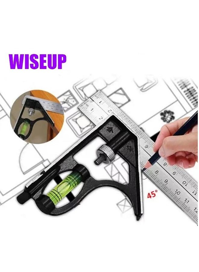 وايزأب زاوية علام استل ستيل 30سم  مزوده بميزان مياه 12 بوصه - Image 5