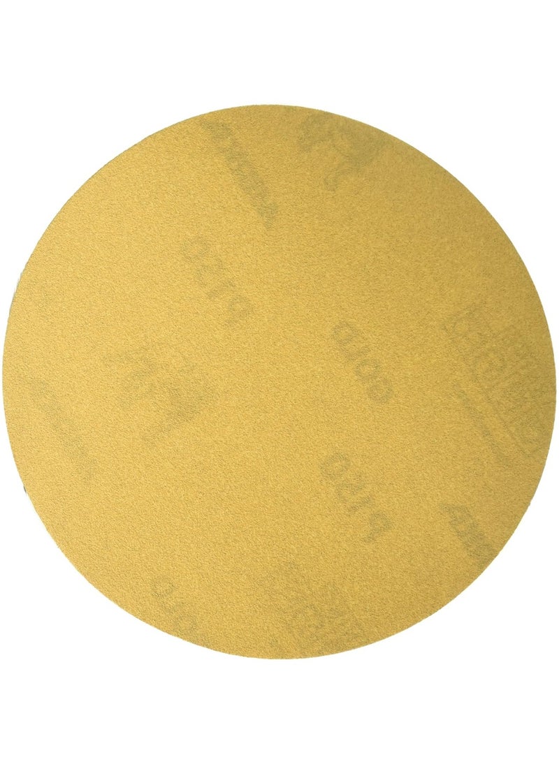 Mirka Mirka Gold Adhesive Sandpaper Discs / 5 inch/Grit 150 / No-Hole/PSA Sanding Disc / 100 pcs /‎ for Orbital Sander, Sand Paper Pads for Wood, Composites, Automotive /‎ 23-388-150 