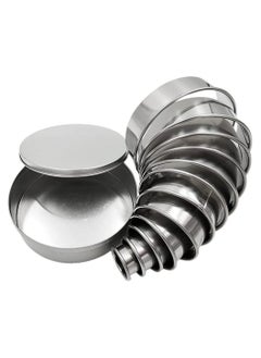 Round Cookie Biscuit Cutter Set 12 Circle Pastry Donut Doughnut Cutter Set Round Cookie Cutters Circle Baking Metal Ring Molds
