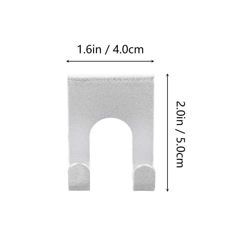 8Pcs Aluminum Wall Hooks Punch Free Space Double Hook Towel Robe Bathroom Storage - Image 3