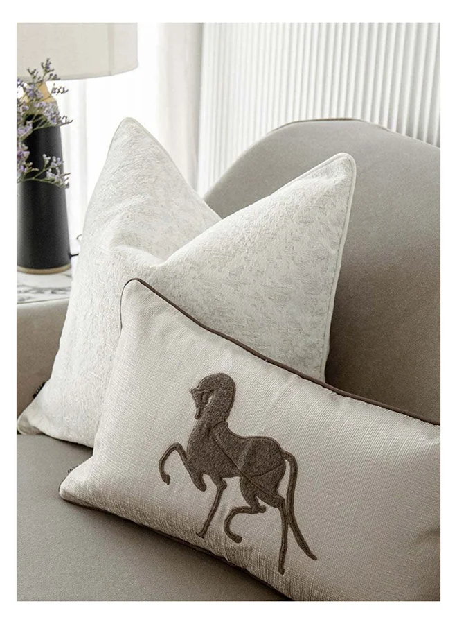 KNOT HOME Cushion Set (With Filler) Luther Bundle Pillow Knot Home Cover Case with Fillers for Modern Sofa Contemporary Living Room Bedroom and Office Soft Filling Washable